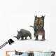 Adult Pentaceratops Compared to Wall Decal