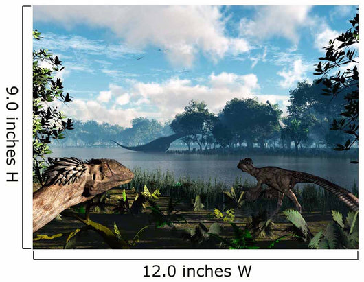 Sauroposeidon Graze While Feathered Wall Decal