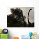 Pair Sauroposeidon Feed Leaves Wall Decal