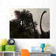 Pair Sauroposeidon Feed Leaves Wall Decal