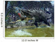 Suchomimus Snags Shark from Wall Decal