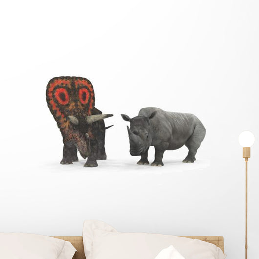 Adult Torosaurus Compared to Wall Decal