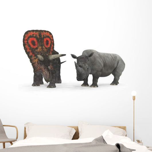 Adult Torosaurus Compared to Wall Decal