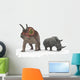 Adult Triceratops Compared to Wall Decal