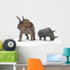 Adult Triceratops Compared to Wall Decal