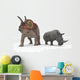 Adult Triceratops Compared to Wall Decal