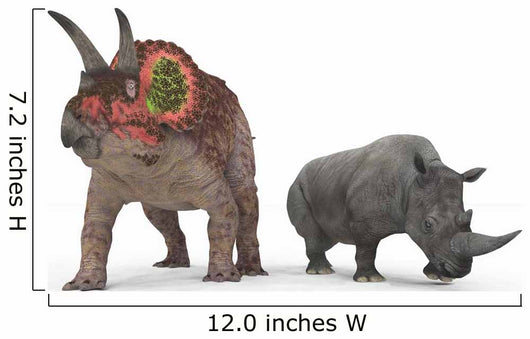 Adult Triceratops Compared to Wall Decal