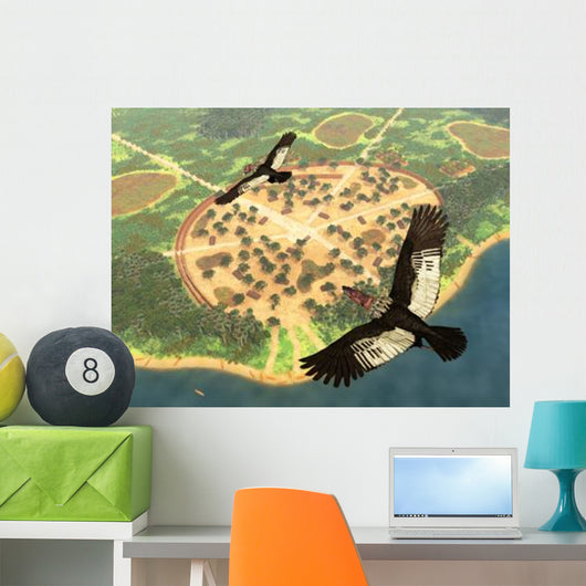 Pair Andean Condors Fly Wall Decal