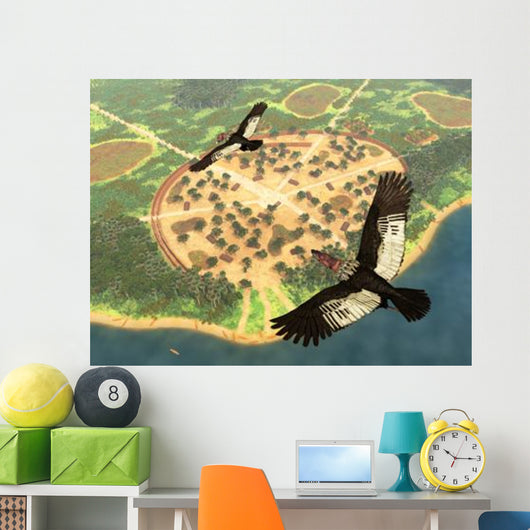 Pair Andean Condors Fly Wall Decal