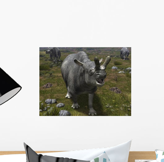 Brontotherium Leaves His Forest Wall Decal