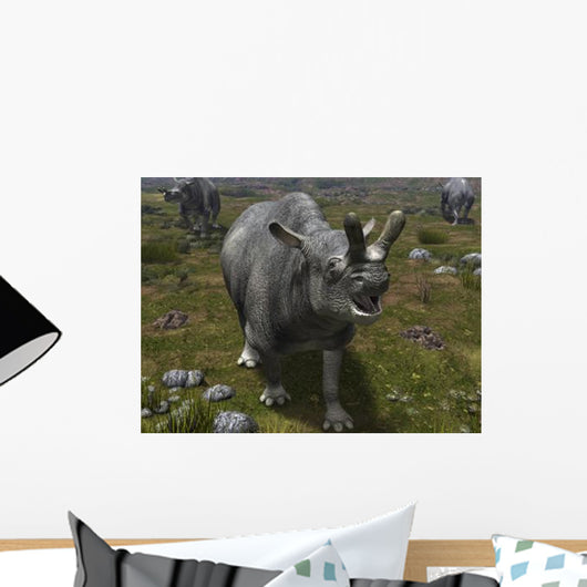 Brontotherium Leaves His Forest Wall Decal