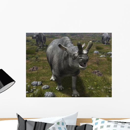 Brontotherium Leaves His Forest Wall Decal
