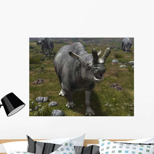 Brontotherium Leaves His Forest Wall Decal