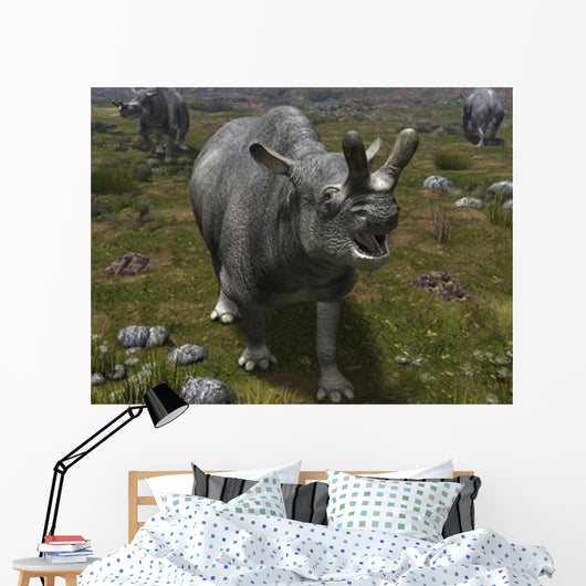 Brontotherium Leaves His Forest Wall Decal