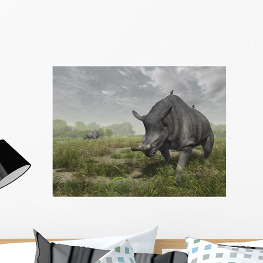 Brontotherium Wander Lush Late Wall Decal