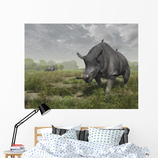 Brontotherium Wander Lush Late Wall Decal