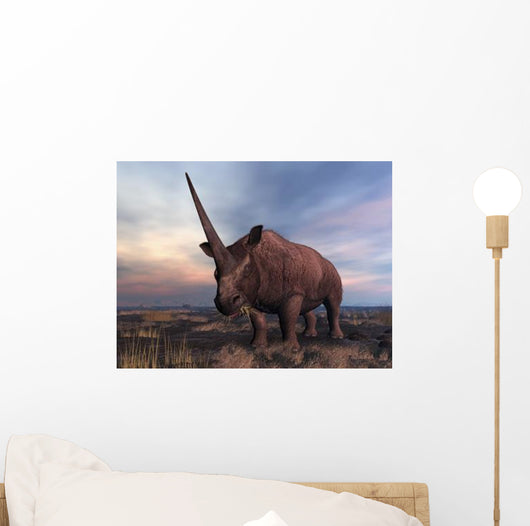 Elasmotherium Grazing Wall Decal