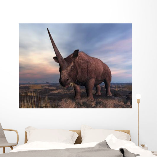 Elasmotherium Grazing Wall Decal