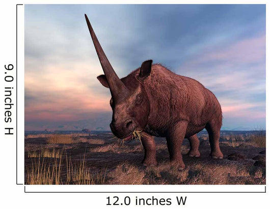 Elasmotherium Grazing Wall Decal