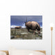 Pair Male Elasmotherium Confront Wall Decal