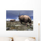 Pair Male Elasmotherium Confront Wall Decal