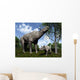Paraceratherium Mother Grazes Leaves Wall Decal