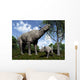 Paraceratherium Mother Grazes Leaves Wall Decal