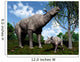 Paraceratherium Mother Grazes Leaves Wall Decal