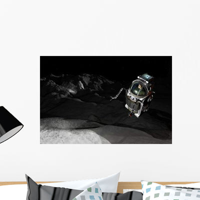 Two Manned Maneuvering Vehicles Wall Decal shown on a wall