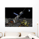 Manned Lunar Space Elevator Wall Decal Design 1