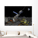 Manned Lunar Space Elevator Wall Decal Design 1