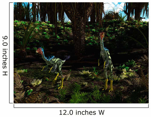 Caudipteryx Wander Prehistoric Landscape Wall Decal