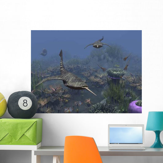 Doryaspis Swim amongst Bed Wall Decal