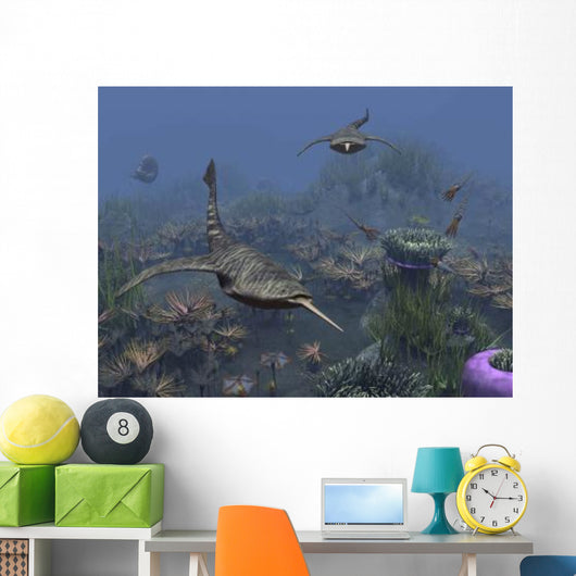 Doryaspis Swim amongst Bed Wall Decal