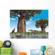 Kaprosuchus Crocodyliforms near Baobab Wall Decal