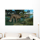 Pair Platybelodon Grazing Shallow Wall Decal