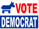 Vote Democrat Window Sticker