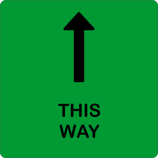 This Way Direction Floor Decal | 14