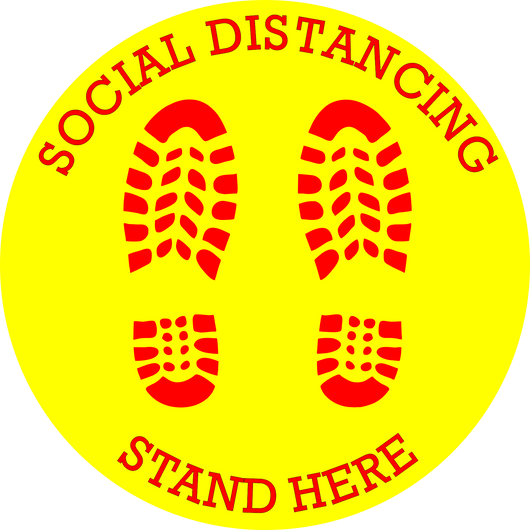 Social Distancing Footprint Floor Decal | 14