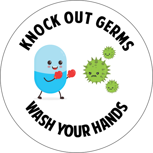 Wash Your Hands Sticker | Knock Out Germs