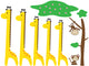 Cartoon Giraffes and Monkeys Wall Decal Sticker Set Wall Decal