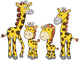 Cute Giraffe Family Wall Decal Sticker Set Wall Decal