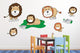 Cute Cartoon Lion Family Wall Decal Sticker Set Wall Decal