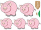 Cute Pig Family Wall Decal Sticker Set Wall Decal