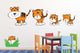 Cute Tiger Family Wall Decal Sticker Set Wall Decal