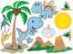 Baby Dinosaur Friends Wall Decal Sticker Set Wall Decal