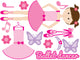 Cute Ballerina Wall Decal Sticker Set Wall Decal