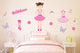 Cute Ballerina Wall Decal Sticker Set Wall Decal