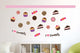 Cute Set Cupcake and Wall Decal Sticker Set Wall Decal