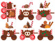 Christmas Gingerbread Train Wall Decal Sticker Set Wall Decal